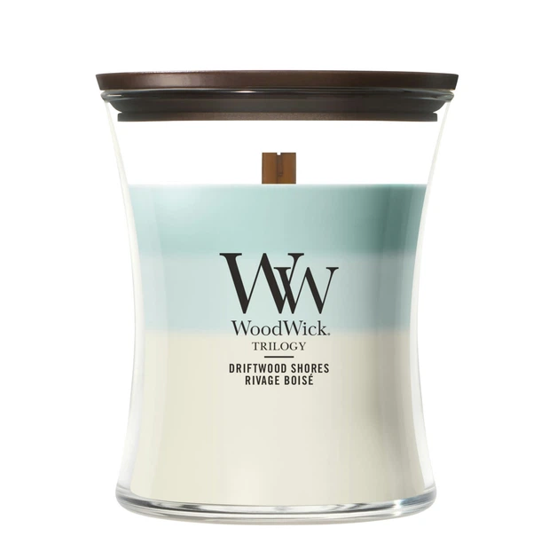 Ароматична свічка Woodwick Medium Trilogy Calming Retreat 275 г (2674592E) - Фото 1 Ароматична свічка Woodwick Medium Trilogy Calming Retreat 275 г (2674592E) - изображение 1