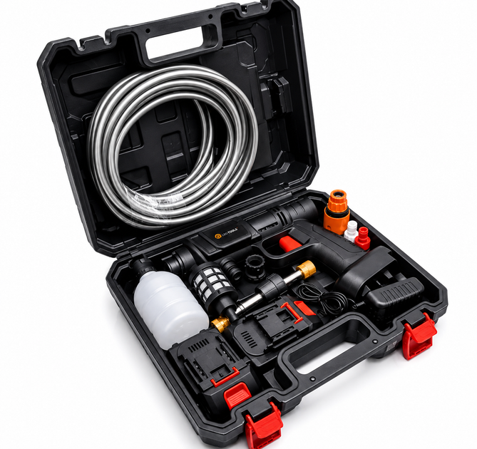 Акумуляторна мийка високого тиску LEO TOOLS 48V + 2 акумулятори - изображение 9