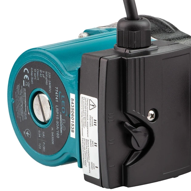 Насос циркуляционный LEO 3.0 LRP15-90A/160 123Вт Hmax 9м Qmax 25л/мин чугун 160мм - Фото 5 Насос циркуляционный LEO 3.0 LRP15-90A/160 123Вт Hmax 9м Qmax 25л/мин чугун 160мм - изображение 5