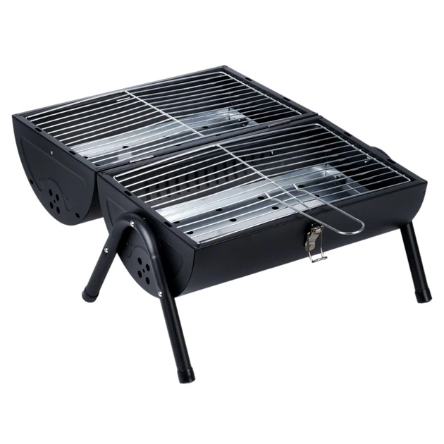 Grill węglowy Vilde 489375 stalowy przenośny z kominem 41 x 25 x 38 cm (5900670121263) - obraz 3