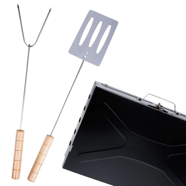 Grill węglowy Vilde 489377 składany przenośny w walizce 43 x 26 x 29 cm (5900670121287) - obraz 5