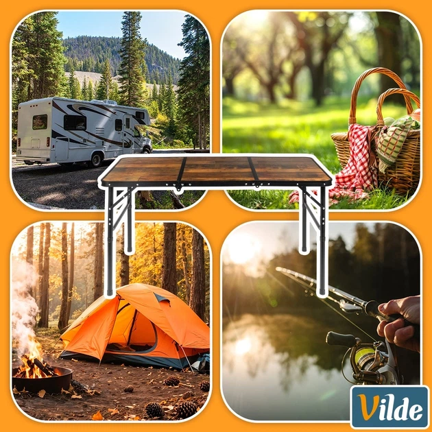 Стіл туристичний Vilde 489406 розкладний 2в1 120 x 60 x 34,5/65 см Коричневий (5900670121706) - Фото 10 Стіл туристичний Vilde 489406 розкладний 2в1 120 x 60 x 34,5/65 см Коричневий (5900670121706) - зображення 10