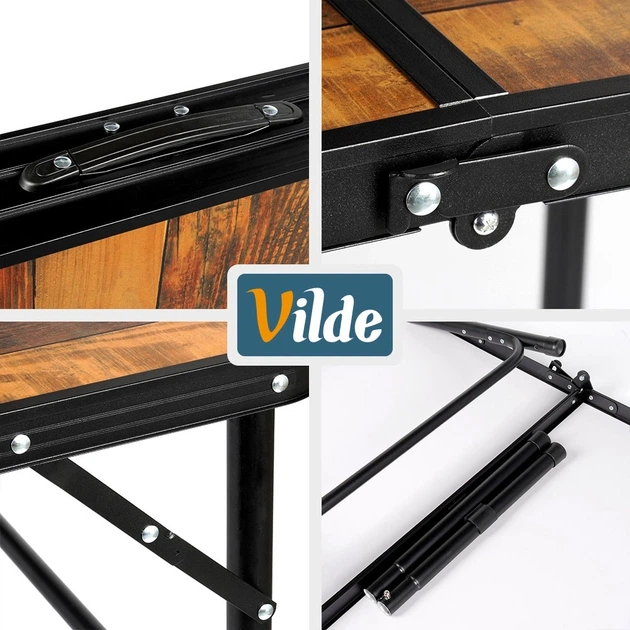 Стіл туристичний Vilde 489406 розкладний 2в1 120 x 60 x 34,5/65 см Коричневий (5900670121706) - Фото 6 Стіл туристичний Vilde 489406 розкладний 2в1 120 x 60 x 34,5/65 см Коричневий (5900670121706) - зображення 6