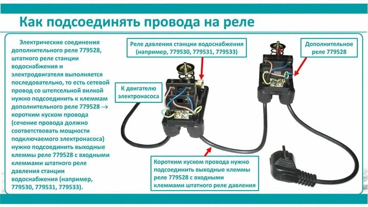 Реле сухого ходу допоміжне AQUATICA 0,9-0,1 бар 1500 Вт гайка - зображення 5