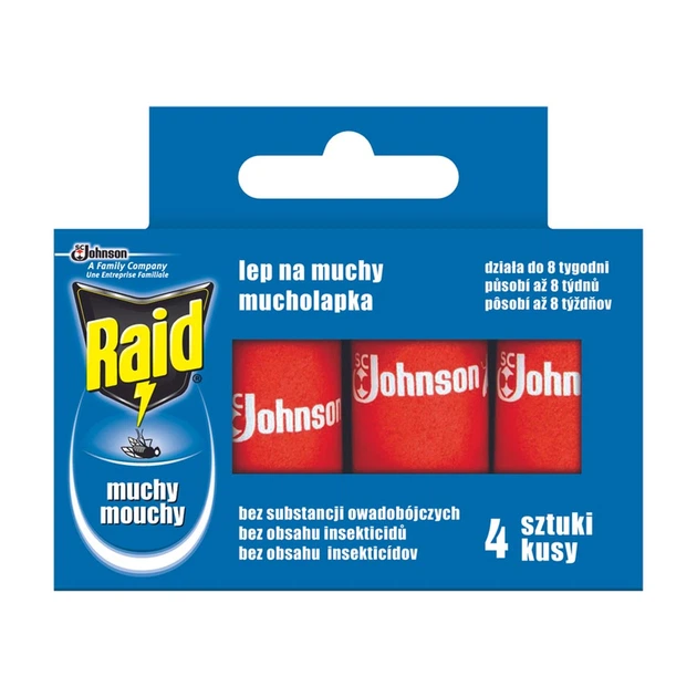 Липкая лента от мух Raid Essentials 4 шт - Фото 1 Липкая лента от мух Raid Essentials 4 шт - изображение 1