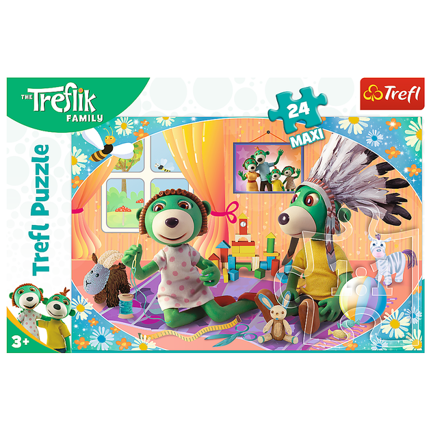 Puzzle Trefl Rodzina Treflików Bawmy się razem Maxi 24 elementy (5900511143195) - Zdjęcie 3 Puzzle Trefl Rodzina Treflików Bawmy się razem Maxi 24 elementy (5900511143195) - obraz 3