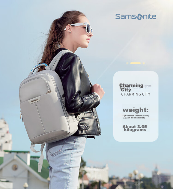 Рюкзак Samsonite жіночий для ноутбука 13", повсякденний, для студентів - зображення 2