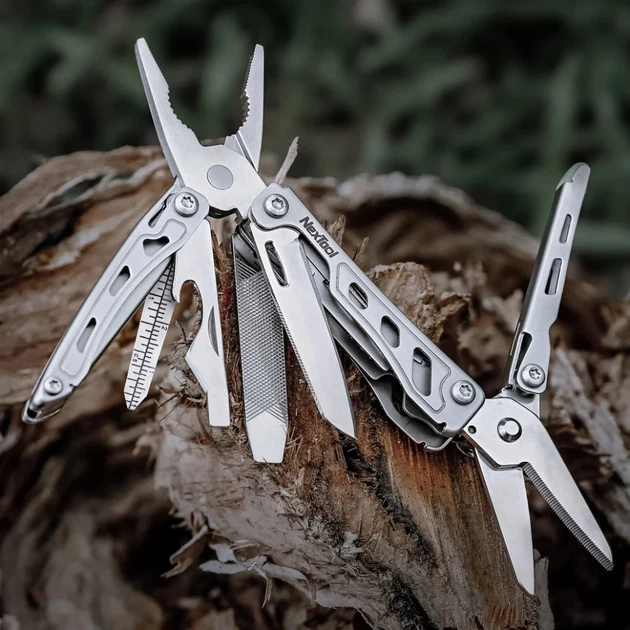 Міні-мультитул NexTool Mini Flagship F12 13 функцій сталь 8Cr14MoV 65х27х17 мм сріблястий - зображення 9