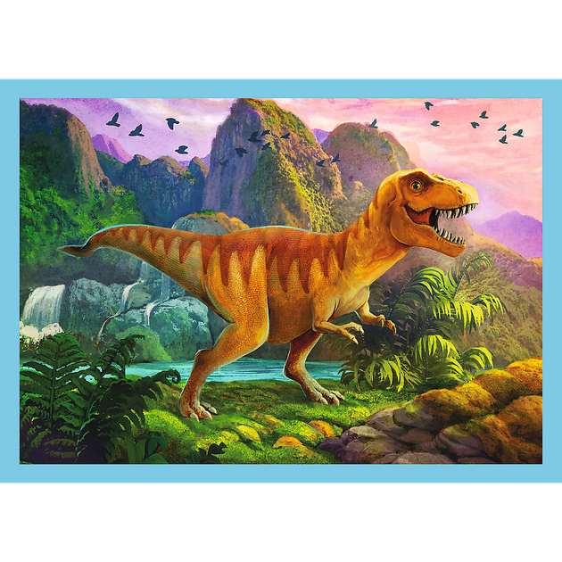 Zestaw puzzle Trefl 4 w 1 Wyjatkowe dinozaury 35-48-54-70 elementów (5900511346091) - obraz 4