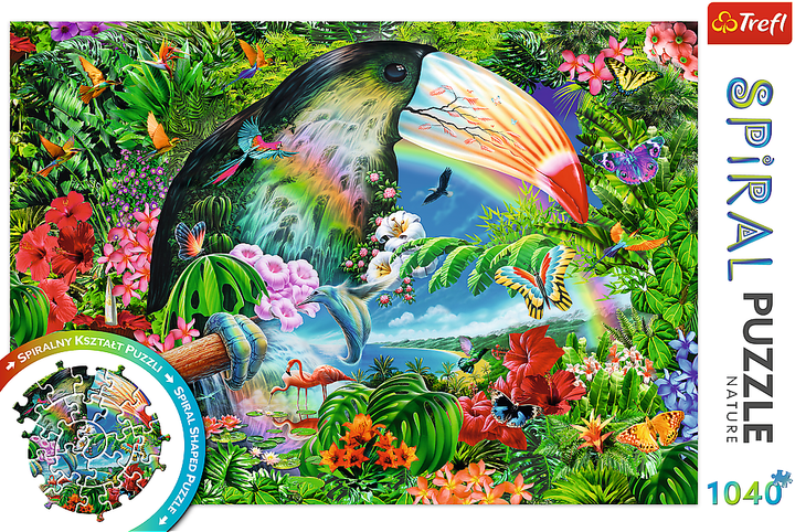 Puzzle spiralne Trefl Tropikalne Zwierzęta 1040 elementów (5900511400144) - obraz 3