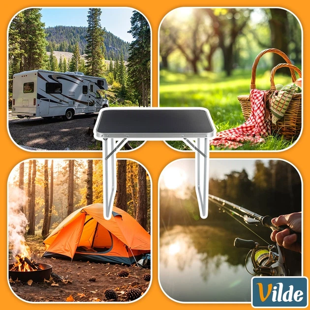 Стіл туристичний Vilde 489408 розкладний 70 x 50 x 60 см Графітовий (5900670121720) - Фото 7 Стіл туристичний Vilde 489408 розкладний 70 x 50 x 60 см Графітовий (5900670121720) - зображення 7