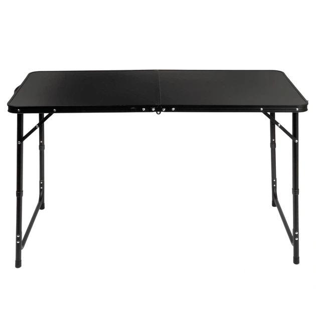 Стіл туристичний Vilde 489413 розкладний 120 x 60 x 55/62/70 см зі стільцями Чорний (5900670121775) - зображення 3