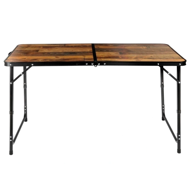 Стіл туристичний Vilde 489414 розкладний 3в1 120 x 60 x 55/62/70 см зі стільцями Коричневий (5900670121782) - зображення 3