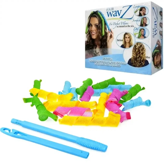 Спиральные бигуди Hair Wavz 16 шт. длина 35-50 см диаметр 2,5 см для завивки волос - Фото 9 Спиральные бигуди Hair Wavz 16 шт. длина 35-50 см диаметр 2,5 см для завивки волос - изображение 9