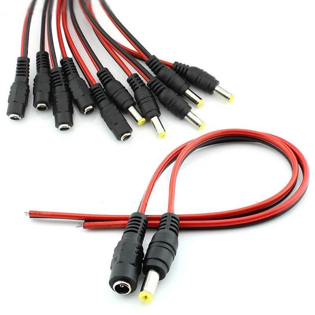Разъем питания DC папа + мама 2pin 5.5 x 2.1mm (гнездо+штекер) с кабелем 0.2мм2 jack, коннектор - изображение 5