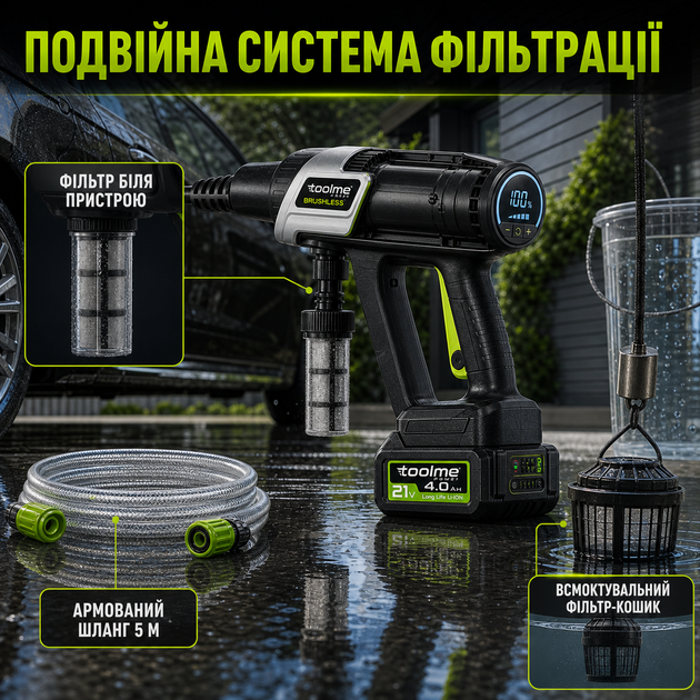 Аккумуляторная мойка автомойка высокого давления в чемодане для очистки автомобилей Ручные мойки высокого давления на аккумуляторе - изображение 2
