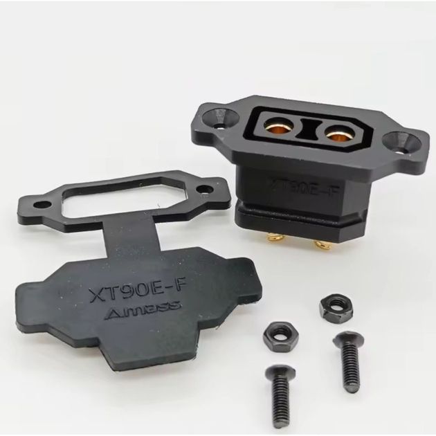 Роз'єм конектор Amass XT90E-F + cover чорний - Фото 1 Роз'єм конектор Amass XT90E-F + cover чорний - изображение 1