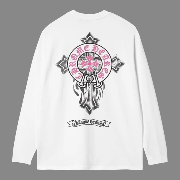 Лонгслів Chrome Hearts 88908 білого кольору, розмір M - Фото 2 Лонгслів Chrome Hearts 88908 білого кольору, розмір M - зображення 2