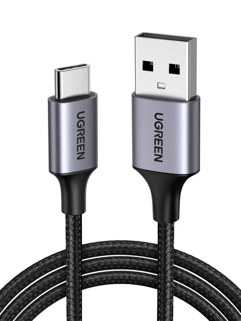 Зарядный Кабель UGREEN US288 USB - TYPE-C Aluminum Braid 1 м серый 60126 для передачи данных - Фото 1 Зарядный Кабель UGREEN US288 USB - TYPE-C Aluminum Braid 1 м серый 60126 для передачи данных - изображение 1
