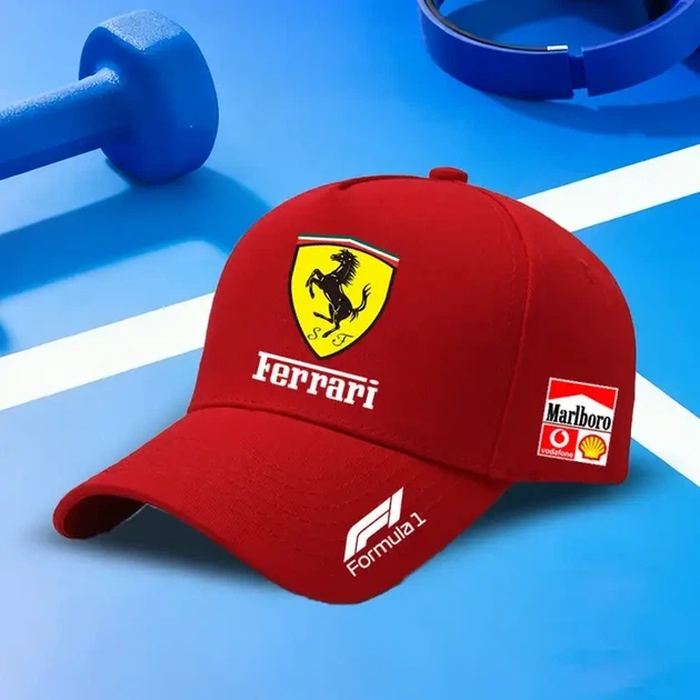 Регульована бавовняна бейсболка Ferrari – кепка з вишитим логотипом, унісекс - Фото 1 Регульована бавовняна бейсболка Ferrari – кепка з вишитим логотипом, унісекс - изображение 1