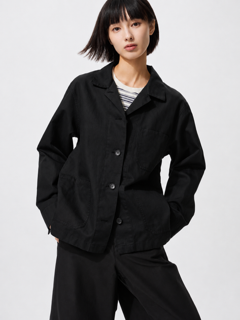Пиджак женский Uniqlo 169827245 L Черный (1160310977) - Фото 1 Пиджак женский Uniqlo 169827245 L Черный (1160310977) - изображение 1