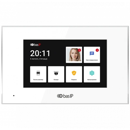 Відеодомофон BAS-IP AQ-07LL (white) - Фото 1 Відеодомофон BAS-IP AQ-07LL (white) - зображення 1
