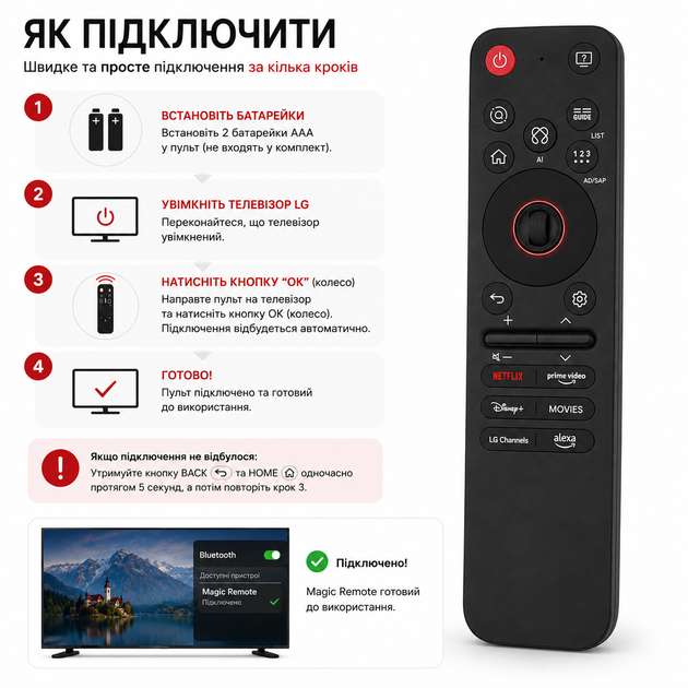 Пульт Magic Remote MR25GA для телевизоров LG с указкой (аэромышью) и голосовым поиском - изображение 6