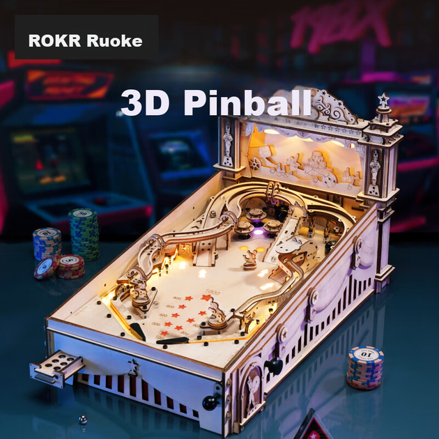 Конструктор ROKR 3D пінбол 482 деталі - Фото 8 Конструктор ROKR 3D пінбол 482 деталі - зображення 8