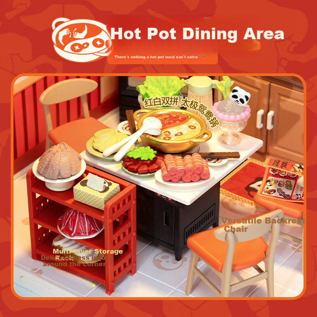 Конструктор Rolife Super World Hot Pot Store Разноцветный - Фото 5 Конструктор Rolife Super World Hot Pot Store Разноцветный - изображение 5