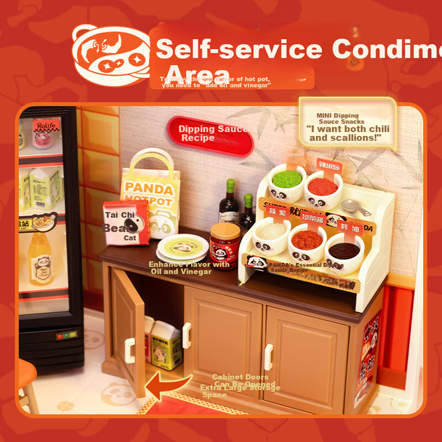 Конструктор Rolife Super World Hot Pot Store Разноцветный - Фото 6 Конструктор Rolife Super World Hot Pot Store Разноцветный - изображение 6