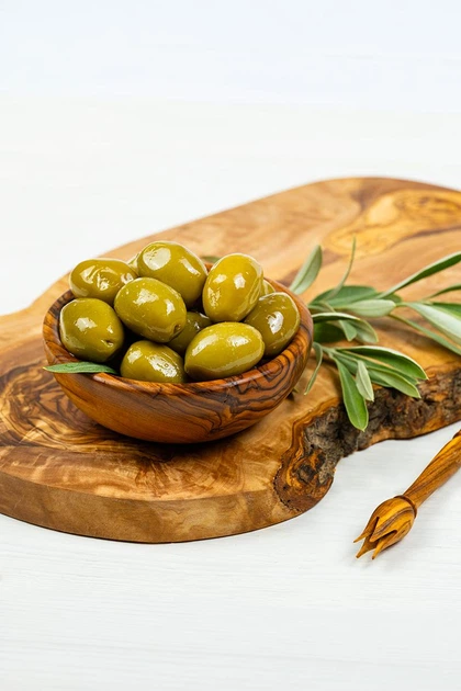 Оливки зелені з кісточкою Greek Product 250г - Фото 3 Оливки зелені з кісточкою Greek Product 250г - зображення 3