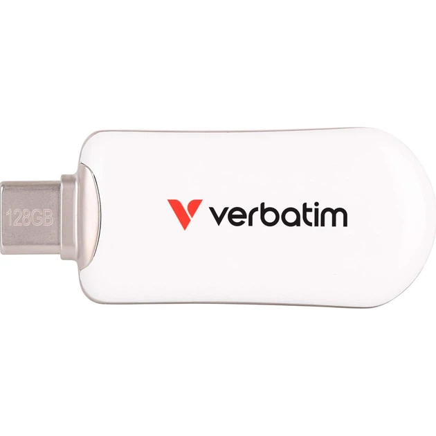 Флеш-накопичувач Verbatim Plectra USB-C White 128 GBUSB 3.2 Gen 1 (30229) - Фото 2 Флеш-накопичувач Verbatim Plectra USB-C White 128 GBUSB 3.2 Gen 1 (30229) - зображення 2