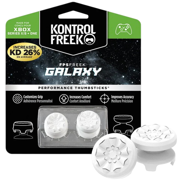 Накладки на стики KontrolFreek Galaxy Xbox Series / One White - Фото 1 Накладки на стики KontrolFreek Galaxy Xbox Series / One White - изображение 1