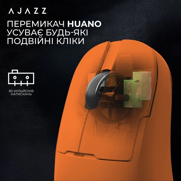 Компьютерная мышь Ajazz AJ159P Wireless/Bluetooth, RGB подсветка, зарядная док-станция оранжевая (AJ159P-MC-Orange) - изображение 6