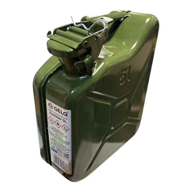 Каністра металева GELG 5 л; колір OLIVE GREEN (RAL6003); DIN 7274; товщина мелалу 0,8 мм; 1,8 кг (30-02-01-000050) - зображення 2
