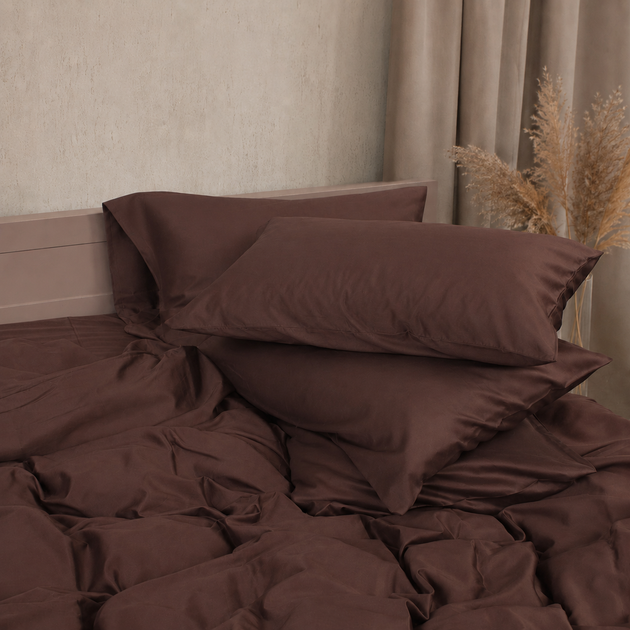Комплект постельного белья MirSon Двуспальный 175х210 см 0210 Cacao Active Satin Premium (2200013489467) - Фото 5 Комплект постельного белья MirSon Двуспальный 175х210 см 0210 Cacao Active Satin Premium (2200013489467) - изображение 5