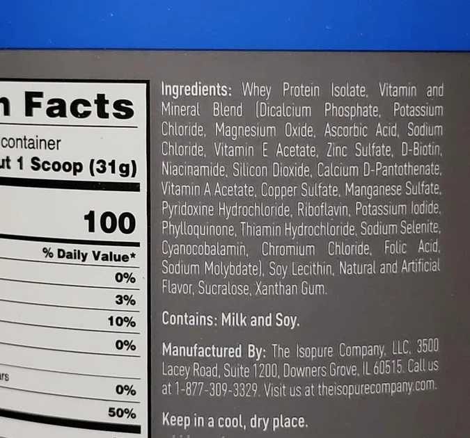 Ізолят сироваткового протеїну Nature's Best Isopure Zero Carb Vanilla 1.36 кг (44 порції) – 25 г білка, 0 г вуглеводів - изображение 5