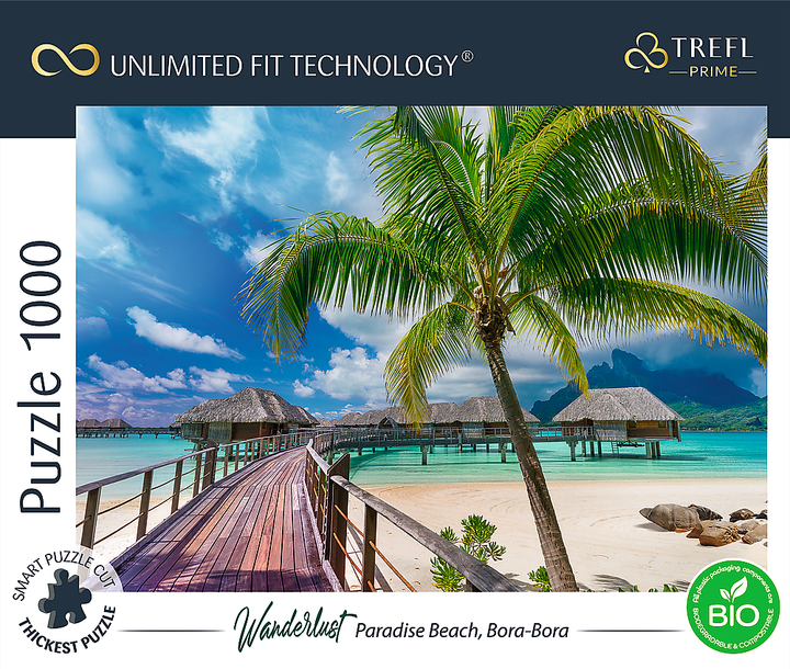 Puzzle Trefl Wanderlust Paradise Beach Bora-Bora 1000 elementów (5900511107043) - obraz 3