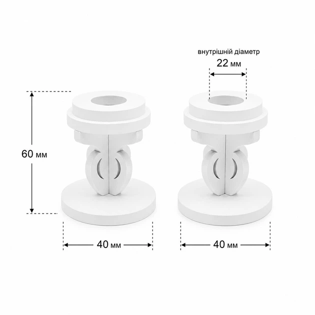 Комплект весільних підсвічників для тонких свічок "Ніжність", 2 шт (PSV-016) - изображение 2