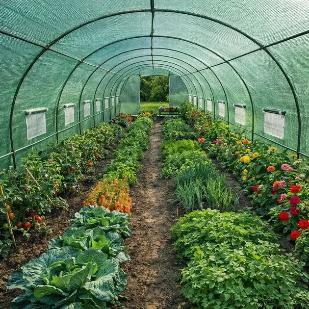 Теплиця садова 36 м² 12×3×2 м посилена 24 вікна армована плівка 140 г/м² UV-4 (29102) - изображение 2