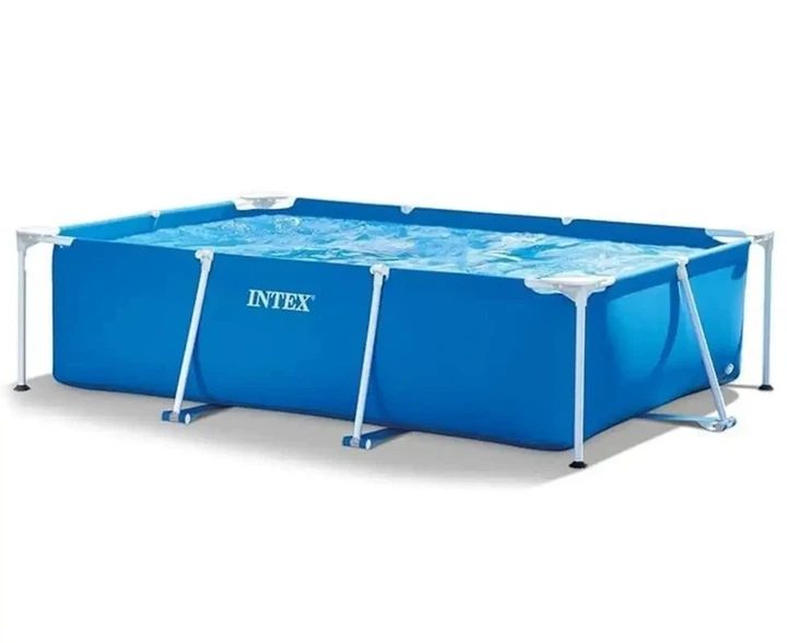 Каркасний прямокутний басейн Intex 260×160×65 см 2300 л сімейний басейн для дачі (02k12p028v2) - изображение 2
