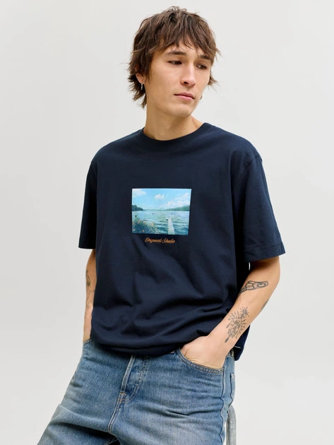 Футболка JACK & JONES 10997089 Синий M JNJ841 - Фото 6 Футболка JACK & JONES 10997089 Синий M JNJ841 - изображение 6