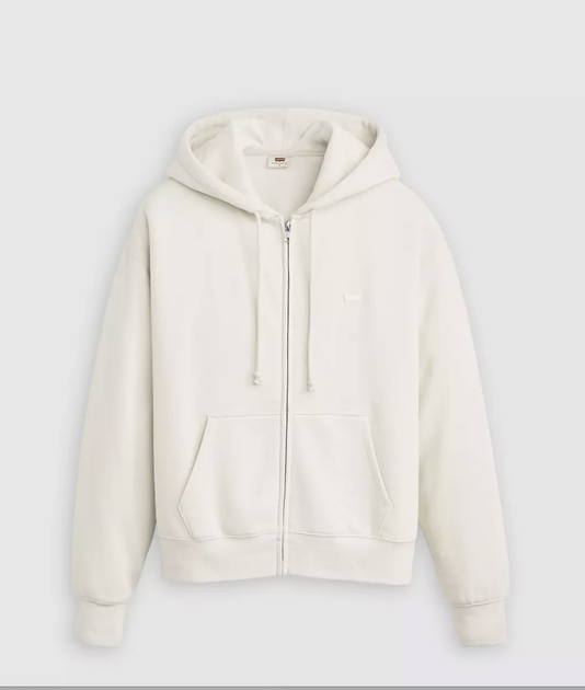 Худі жіноче Levi’s Everyday Zip-Up Hoodie White Swan на блискавці з капюшоном, розмір S - Фото 3 Худі жіноче Levi’s Everyday Zip-Up Hoodie White Swan на блискавці з капюшоном, розмір S - зображення 3