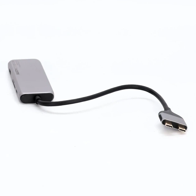 Док-станція хаб Abiwazy 8 в 2 для MacBook Pro та MacBook Air, USB-C адаптер з 2 HDMI, 3 USB 3.0, PD 100W, SD/TF, колір сірий - Фото 8 Док-станція хаб Abiwazy 8 в 2 для MacBook Pro та MacBook Air, USB-C адаптер з 2 HDMI, 3 USB 3.0, PD 100W, SD/TF, колір сірий - зображення 8