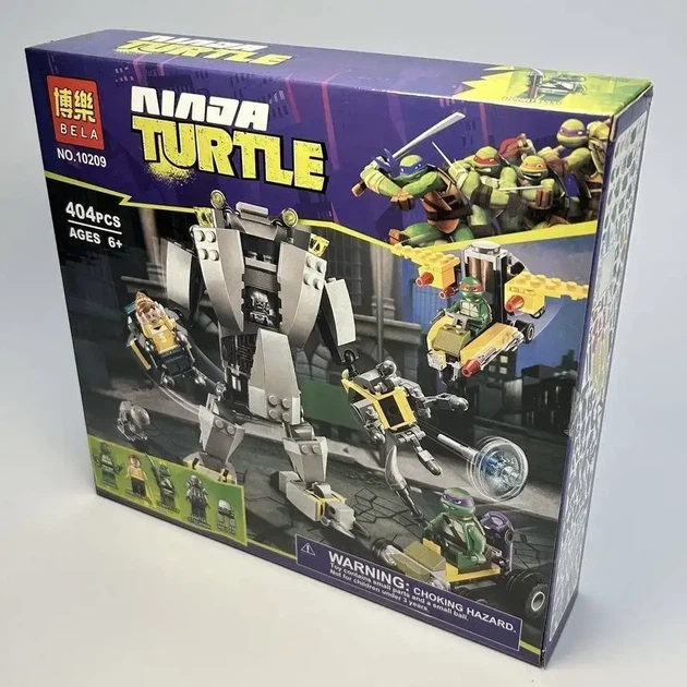 Большой конструктор Черепашки-Ниндзя Механический Робот Бак Ninja Turtle 404 детали набор с минифигурками Рафаэль Донателлостера Стокмана - изображение 2