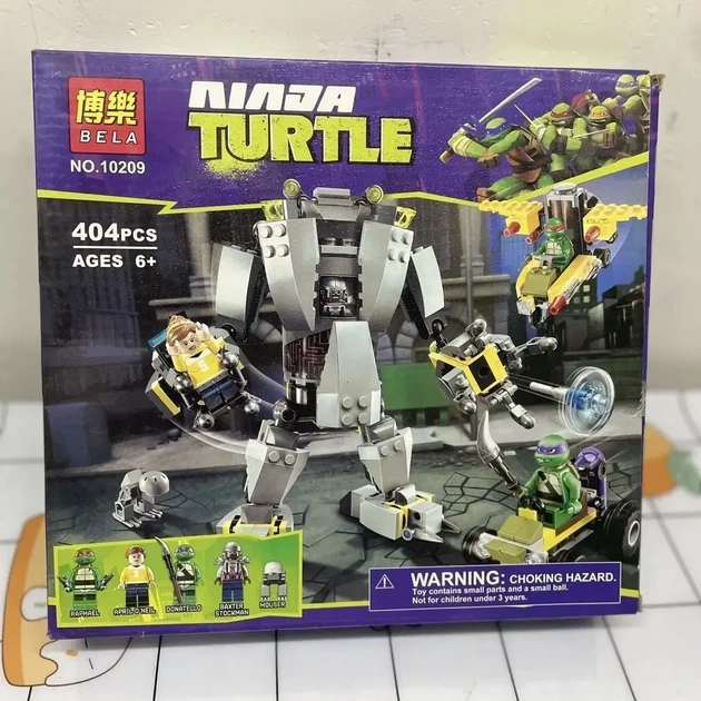 Большой конструктор Черепашки-Ниндзя Механический Робот Бак Ninja Turtle 404 детали набор с минифигурками Рафаэль Донателлостера Стокмана - изображение 3