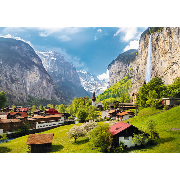 Puzzle Trefl Lauterbrunnen Szwajcaria 3000 elementów (5900511330762) - obraz 2
