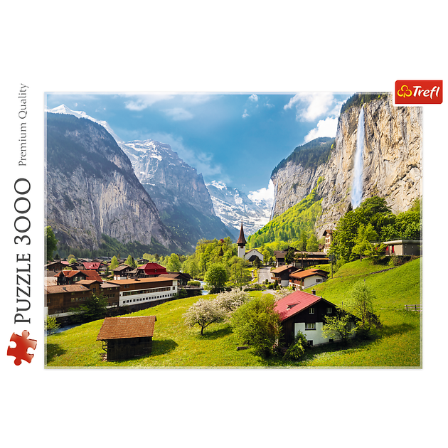 Puzzle Trefl Lauterbrunnen Szwajcaria 3000 elementów (5900511330762) - obraz 3