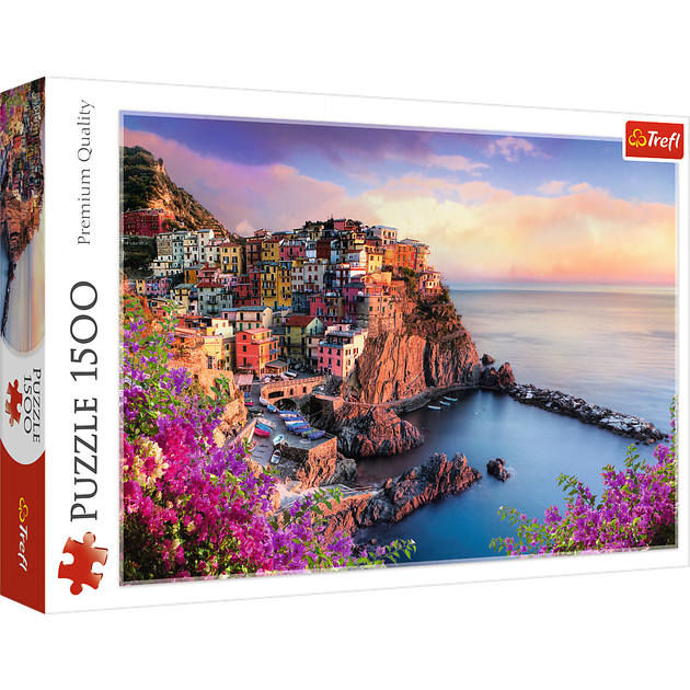 Puzzle Trefl Widok na miasto Manarola 1500 elementów (26137) - Zdjęcie 2 Puzzle Trefl Widok na miasto Manarola 1500 elementów (26137) - obraz 2