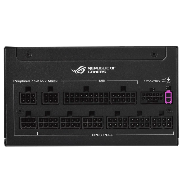 Блок живлення Asus ROG Strix 1200W Platinum 12V-2x6 Чорний - Фото 7 Блок живлення Asus ROG Strix 1200W Platinum 12V-2x6 Чорний - зображення 7